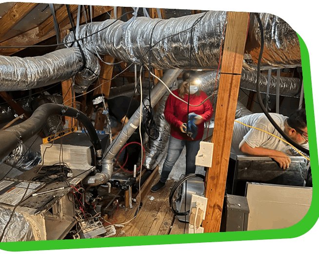 HVAC blower cleaning service in North Carolina improving airflow and system performance